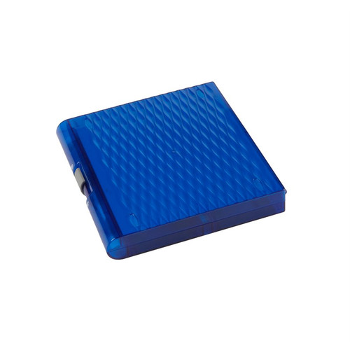 [GEN-HS120576] Blue  ABS/Polypropylene Translucent Microscope Slide Box with Foam Padding, Sliding Lock & Stacking Feet